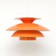 Orange Scandinavian lamp, 1970s