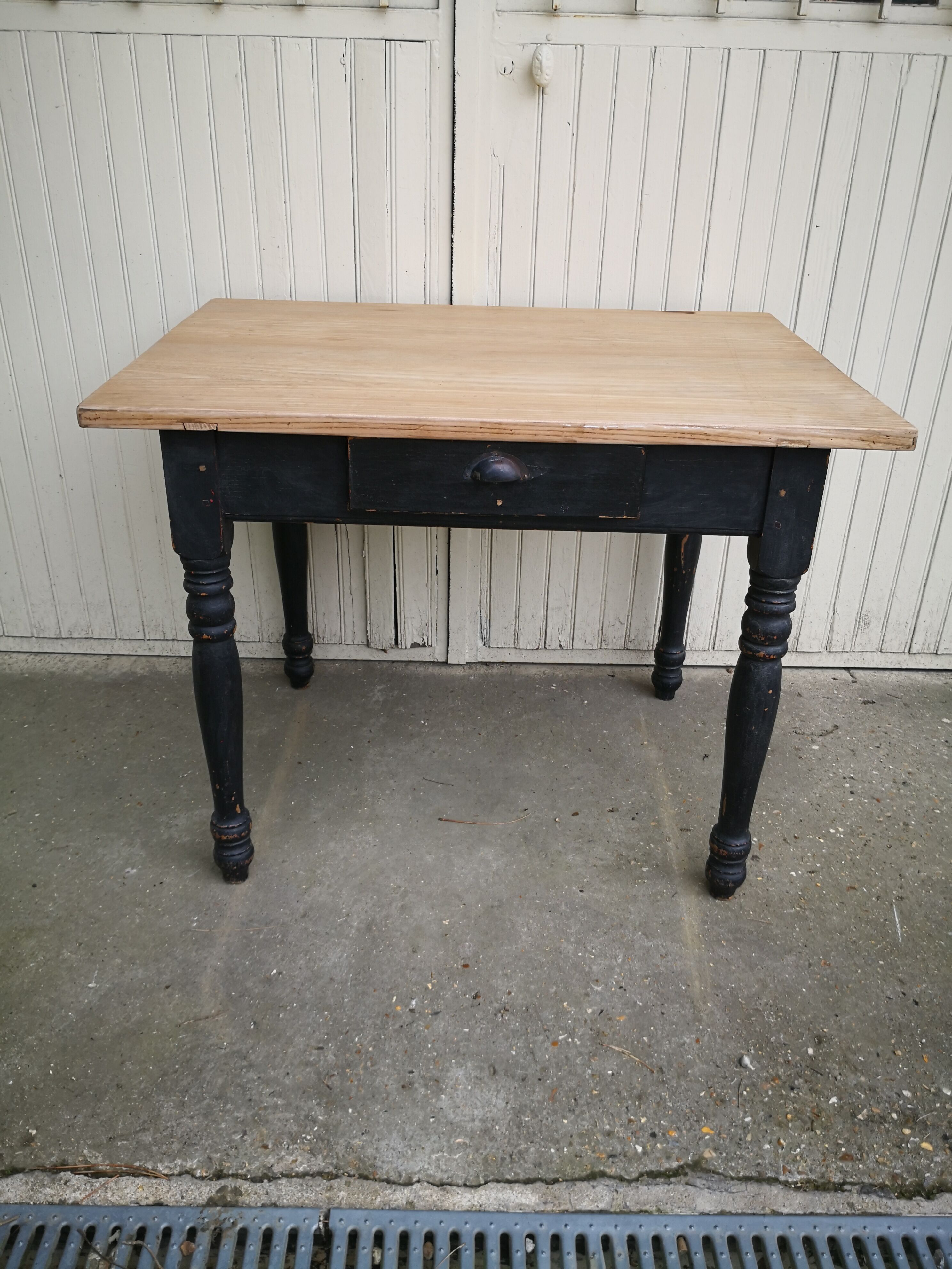 Vintage wooden farmhouse table