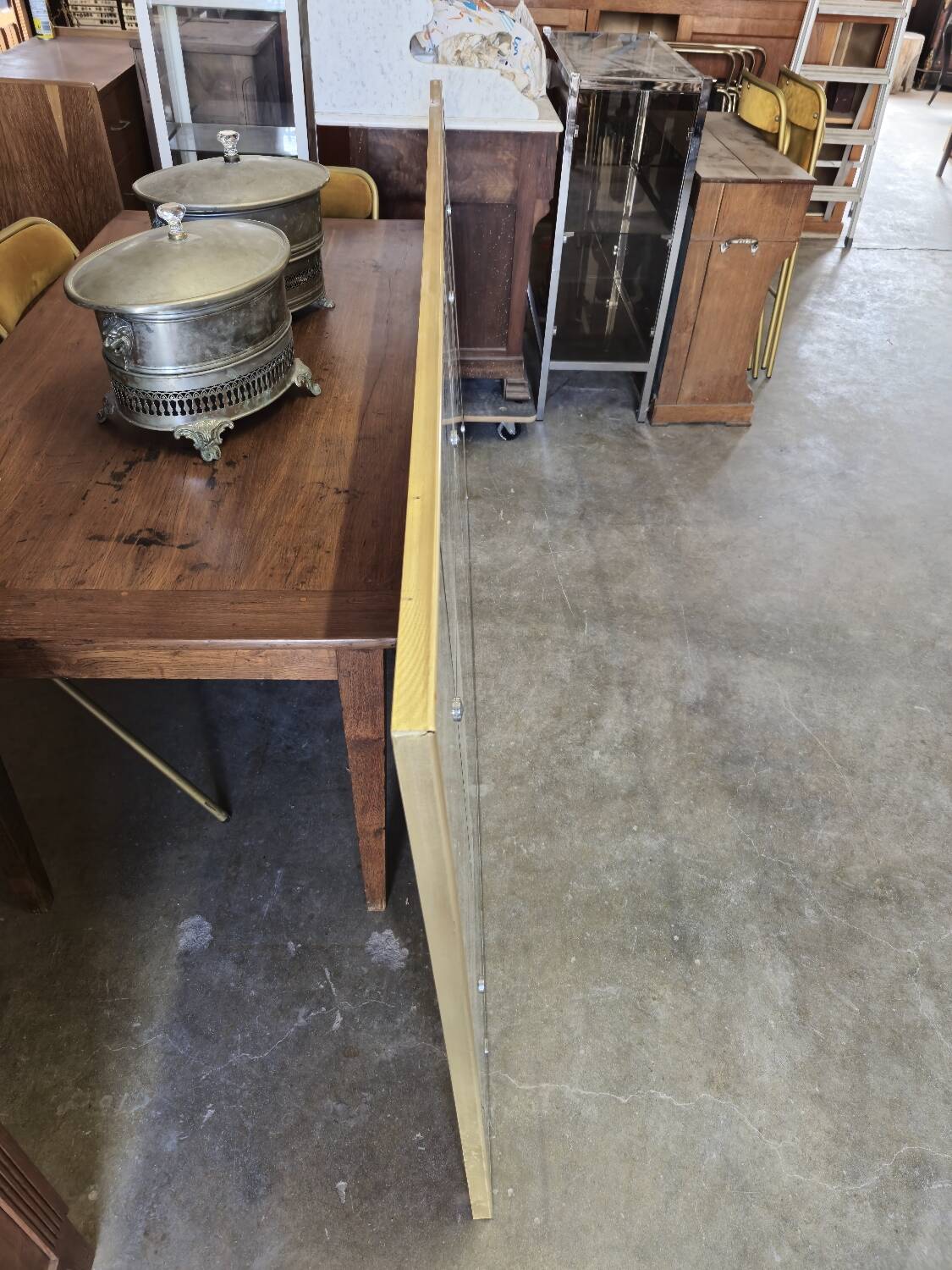 Antique Venetian brasserie mirror in eglomisé glass