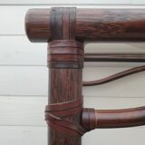 Étagère Roche Bobois,  bambou et verre fumé 1970