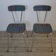 Paire de chaises en tissu