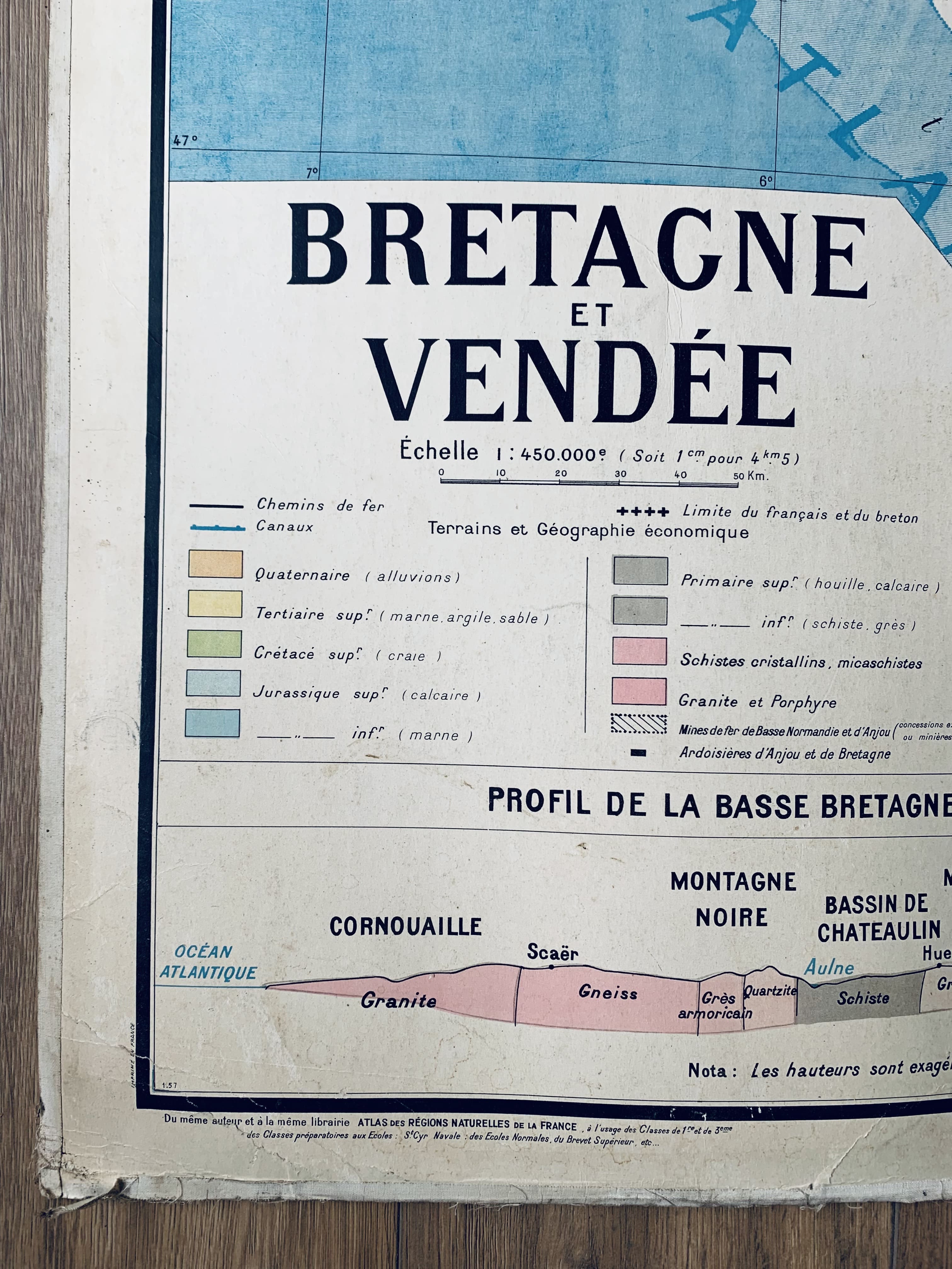 Map n°10 "Brittany and Vendée" by P. Kaeppelin and P. Deffontaines