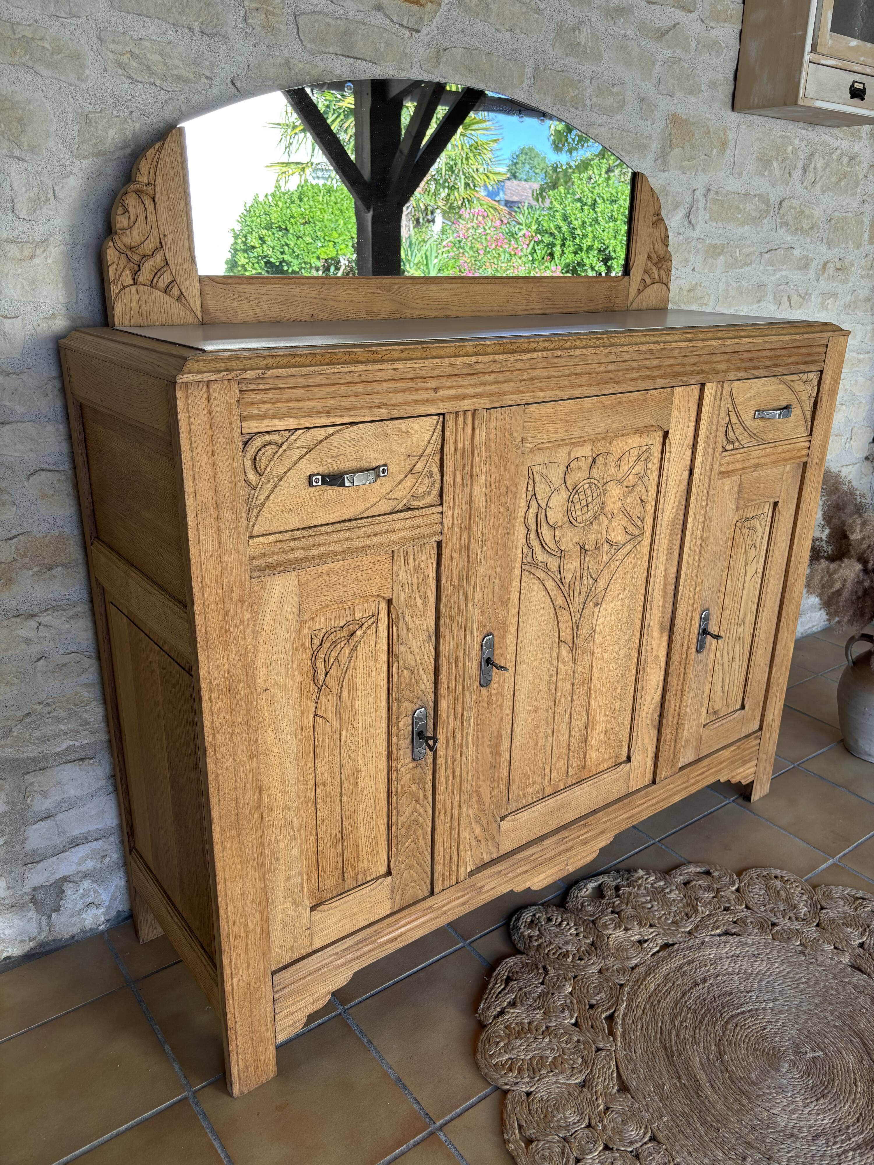 Art Deco sideboard with mirror