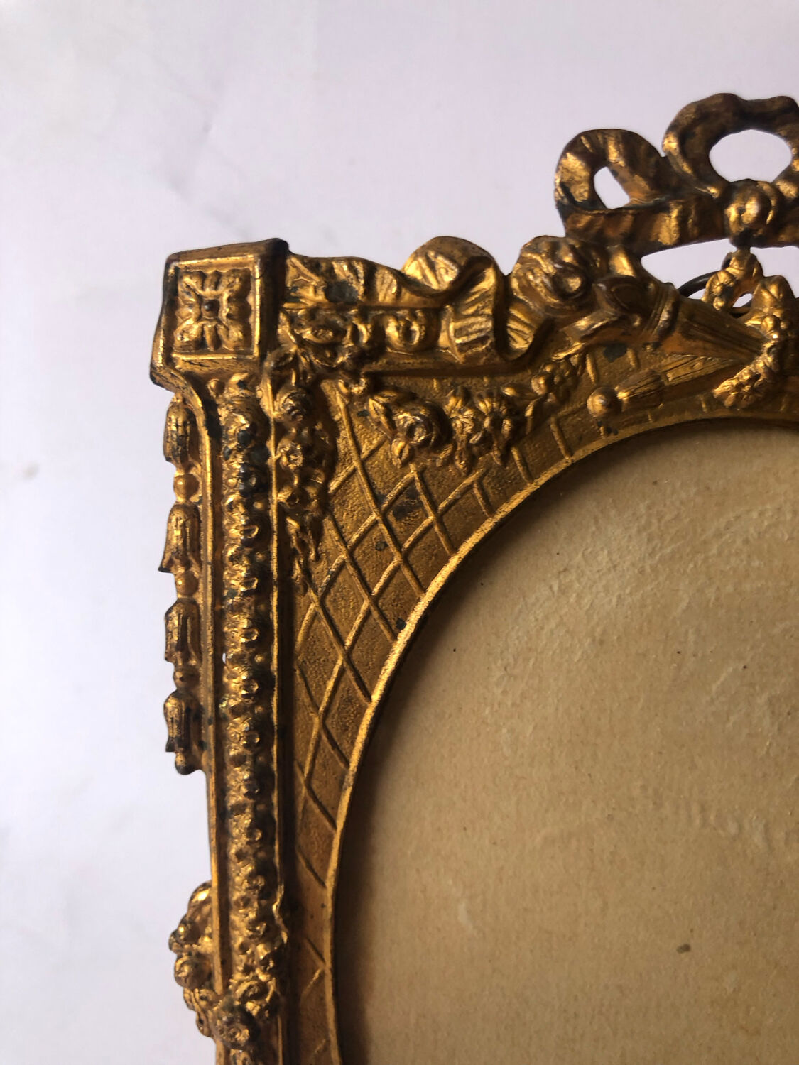 Golden metal photo frame