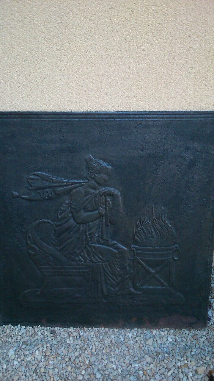 Plaque de cheminée en fonte XIX siècle