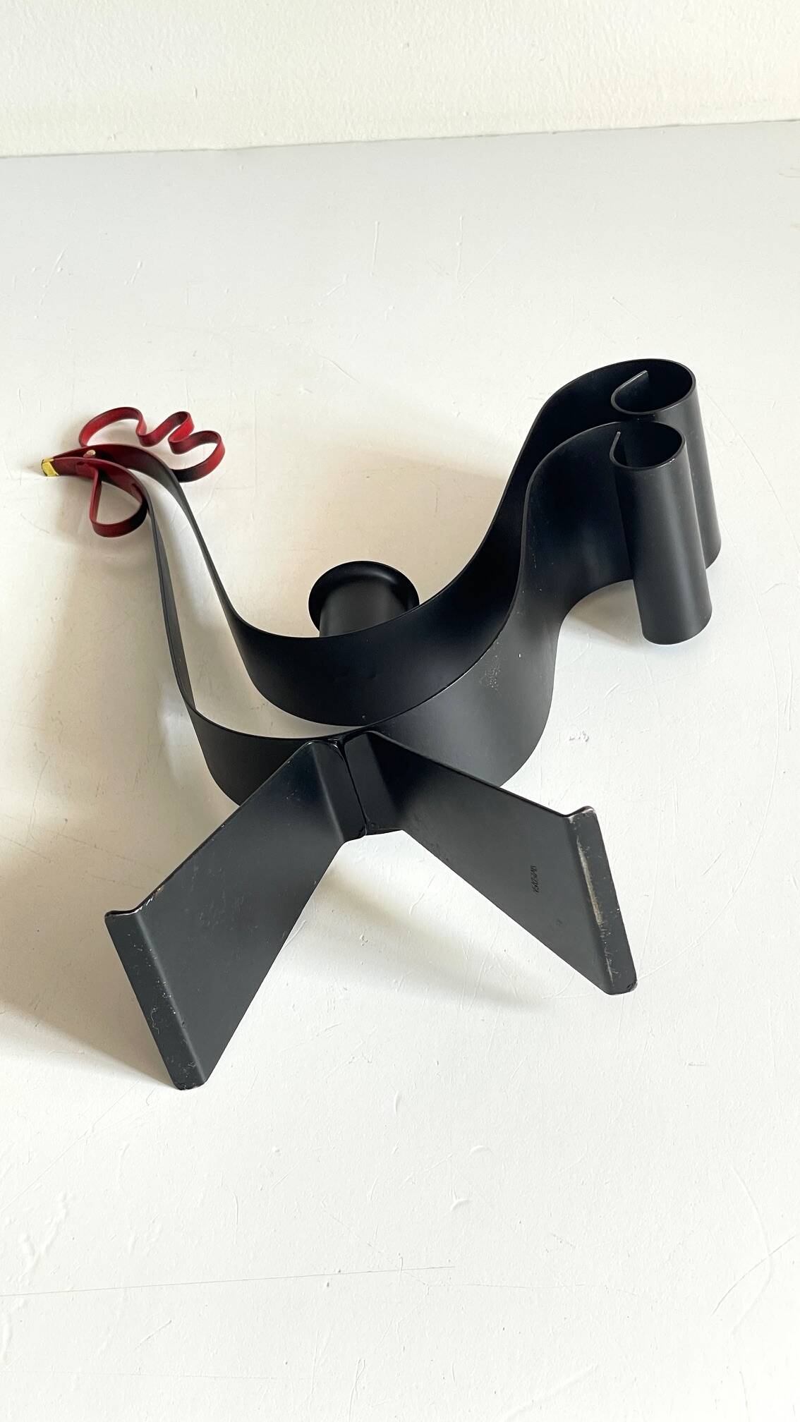 Bougeoir forme coq suède vintage