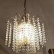 Brass cascading chandelier with crystals