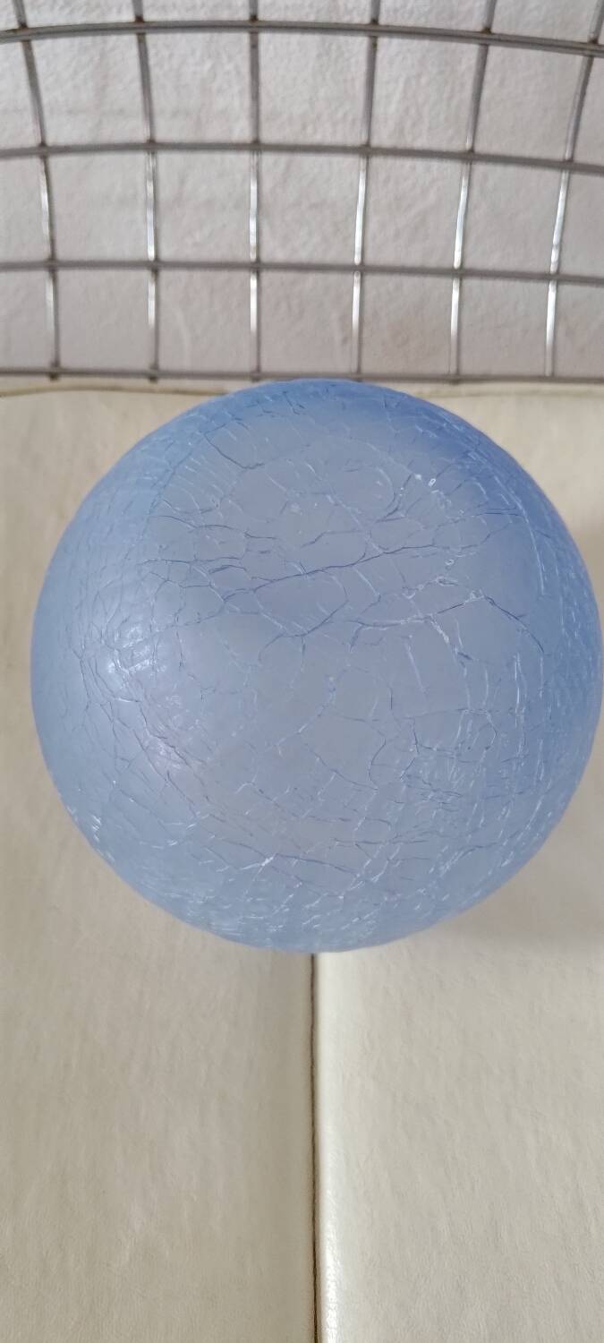 Cracked glass ball vase