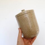 Set of 2 pretty stoneware pots, vintage