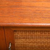 Alf Svensson Norrland Sideboard in Teak and Rattan for Bjästa Möbelfabrik