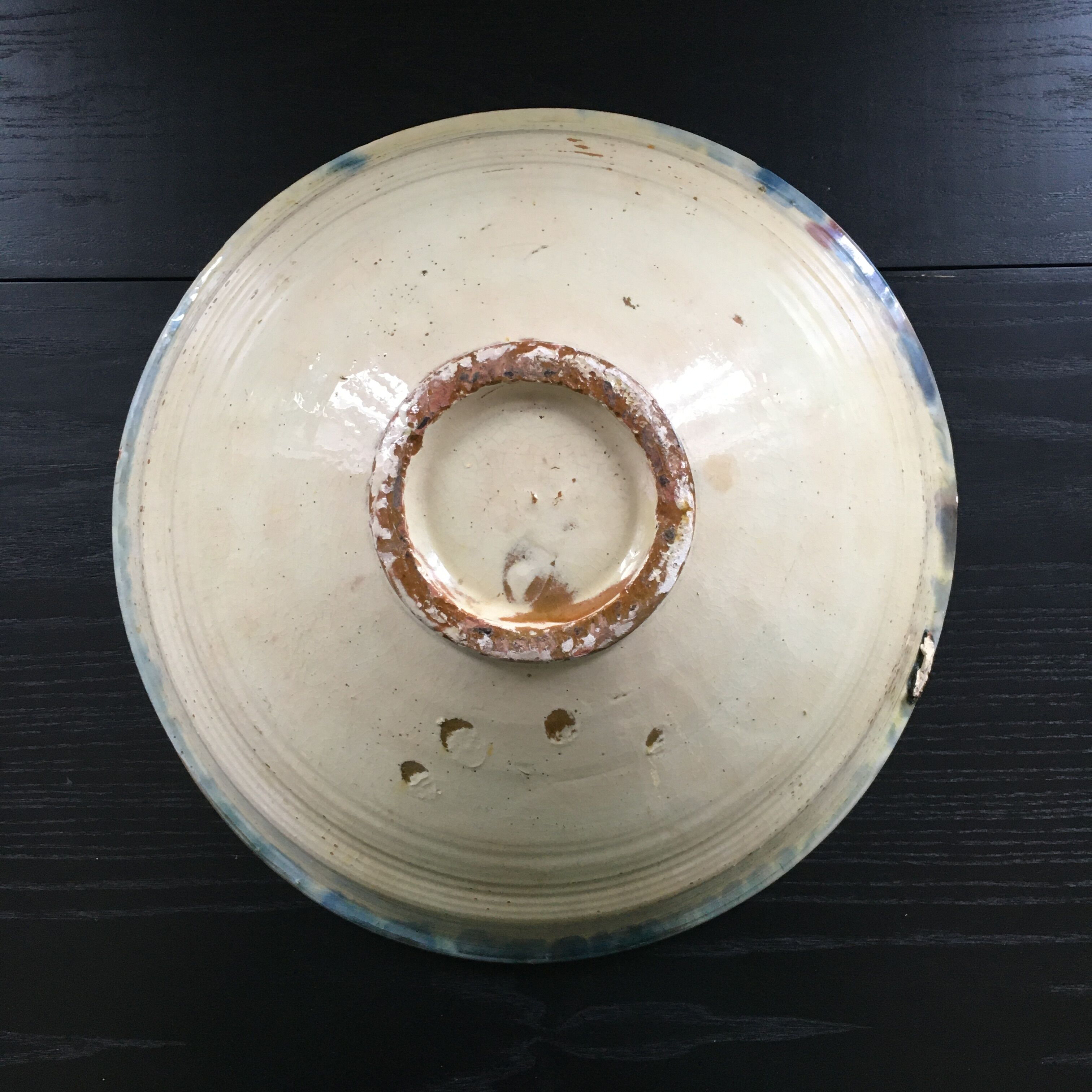 Saladier décor bleu