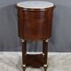 Small Tambour Table in Mahogany, Louis XVI style – Late 19th century