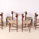 6x Peter Hvidt & Orla Mølgaard-Nielsen dining chair Model 316 in teak