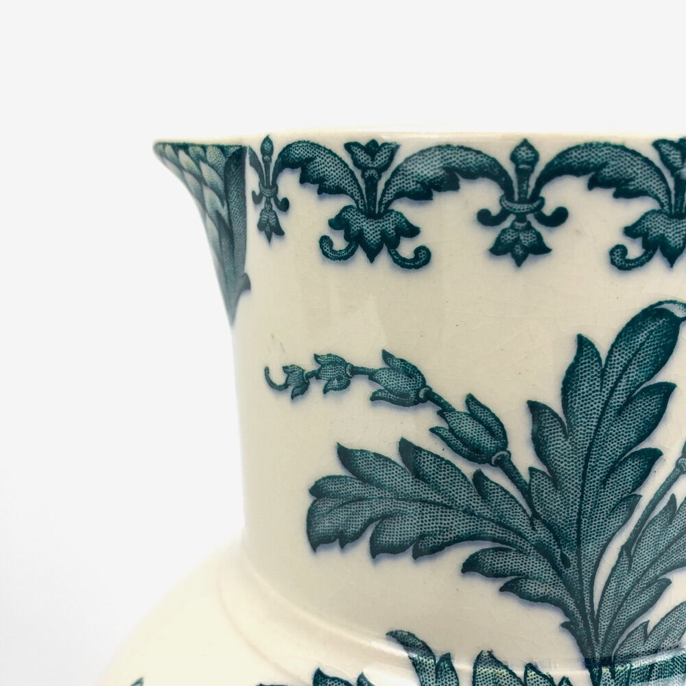 Broc Sarreguemines U-Cie in earthenware and green monochrome décor