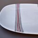 Large Vintage Gien France Plate – "Naples" Model – White Earthenware with Stripes