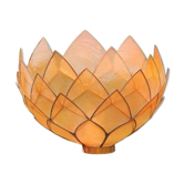 Mother-of-pearl and brass wall light, lotus flower.