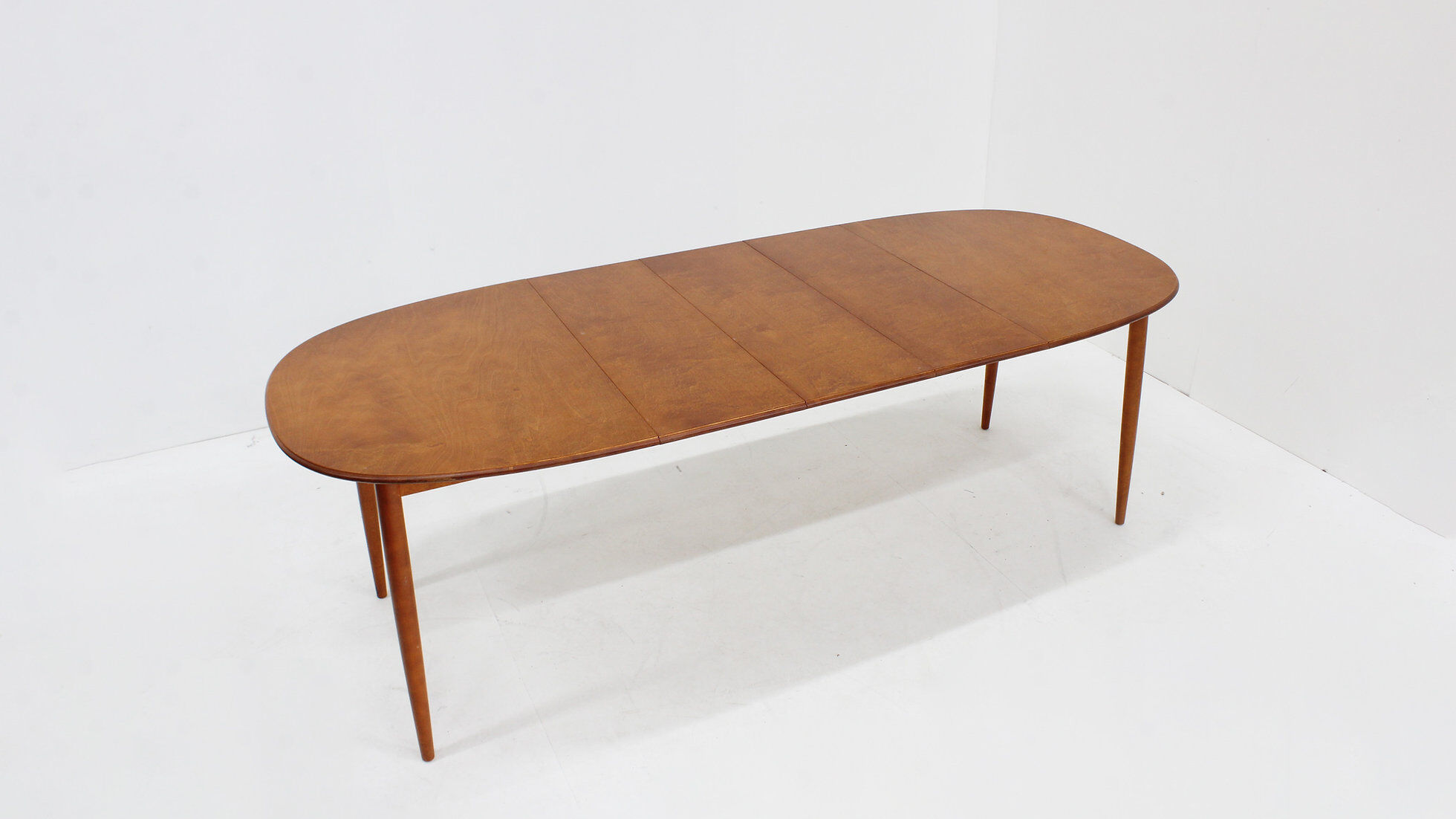 Vintage oval extendable dining table 1960s Asko