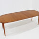 Vintage oval extendable dining table 1960s Asko