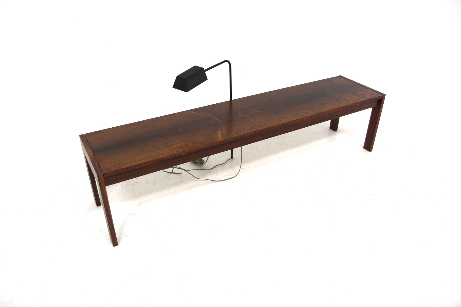 Minimalist rosewood bench, Sweden, 1960