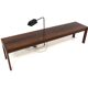 Minimalist rosewood bench, Sweden, 1960