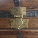 Old trunk in camphier and brass