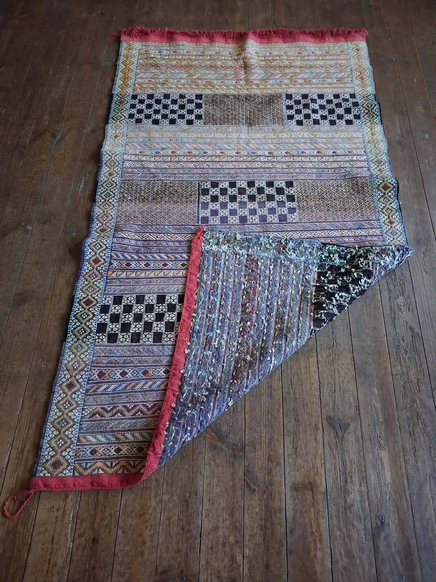 Handmade Berber Kilim Zemmour 202x117cm