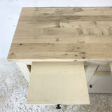 Sideboard beige light top solid wood raw