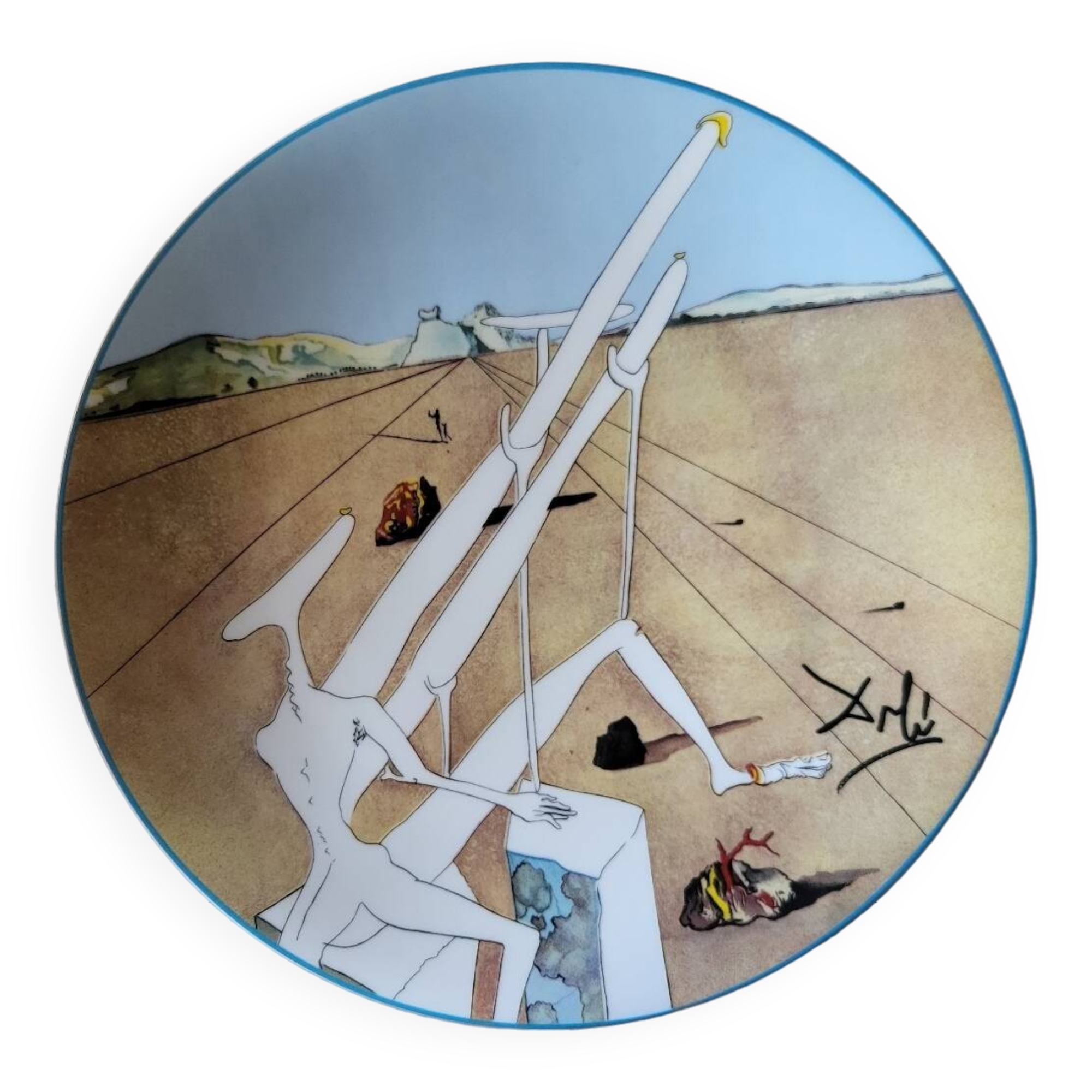 Salvador Dali numbered porcelain plate