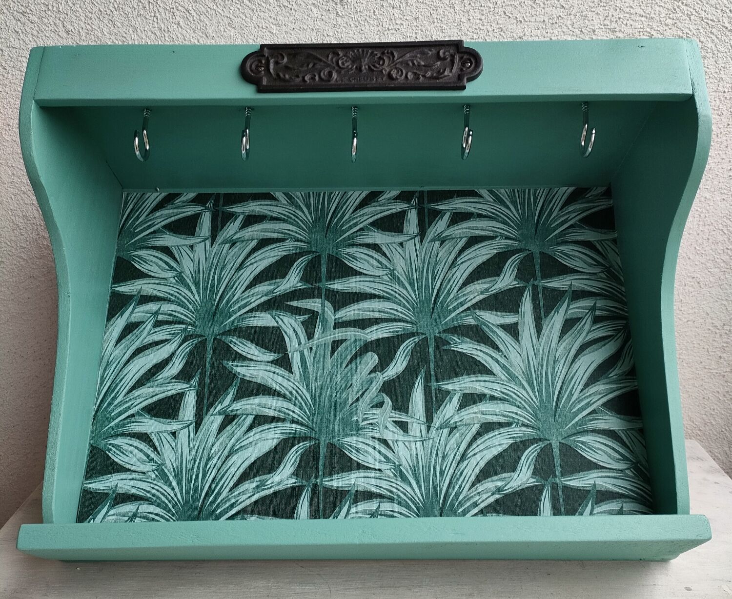 Wooden kitchen shelf