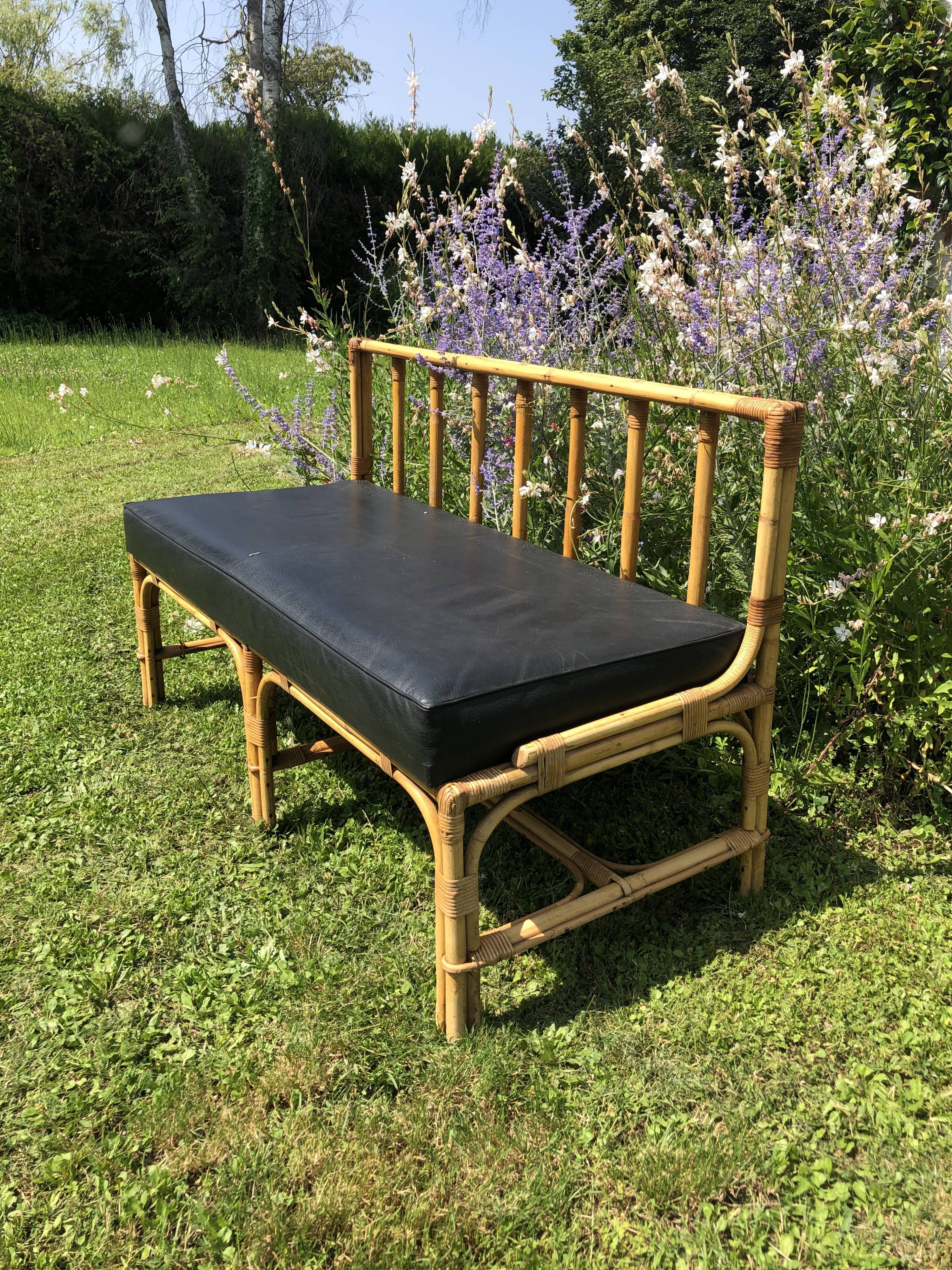 Rattan bench