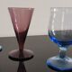 Set of 6 old liquor glasses on mismatched feet