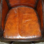 Restored leather captain's or director's chair