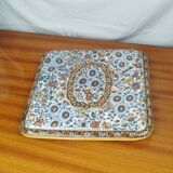 Ancien dessous de plat en faïence de Gien france modèle indienne des années 1940