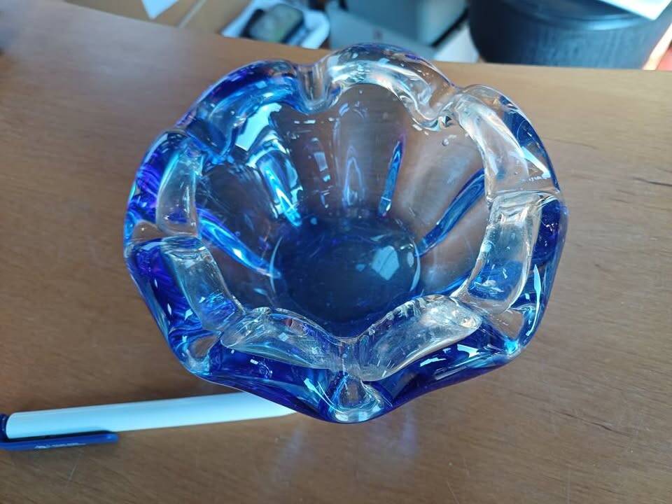 Vintage Murano-style glass ashtray