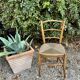 Vintage golden straw chair