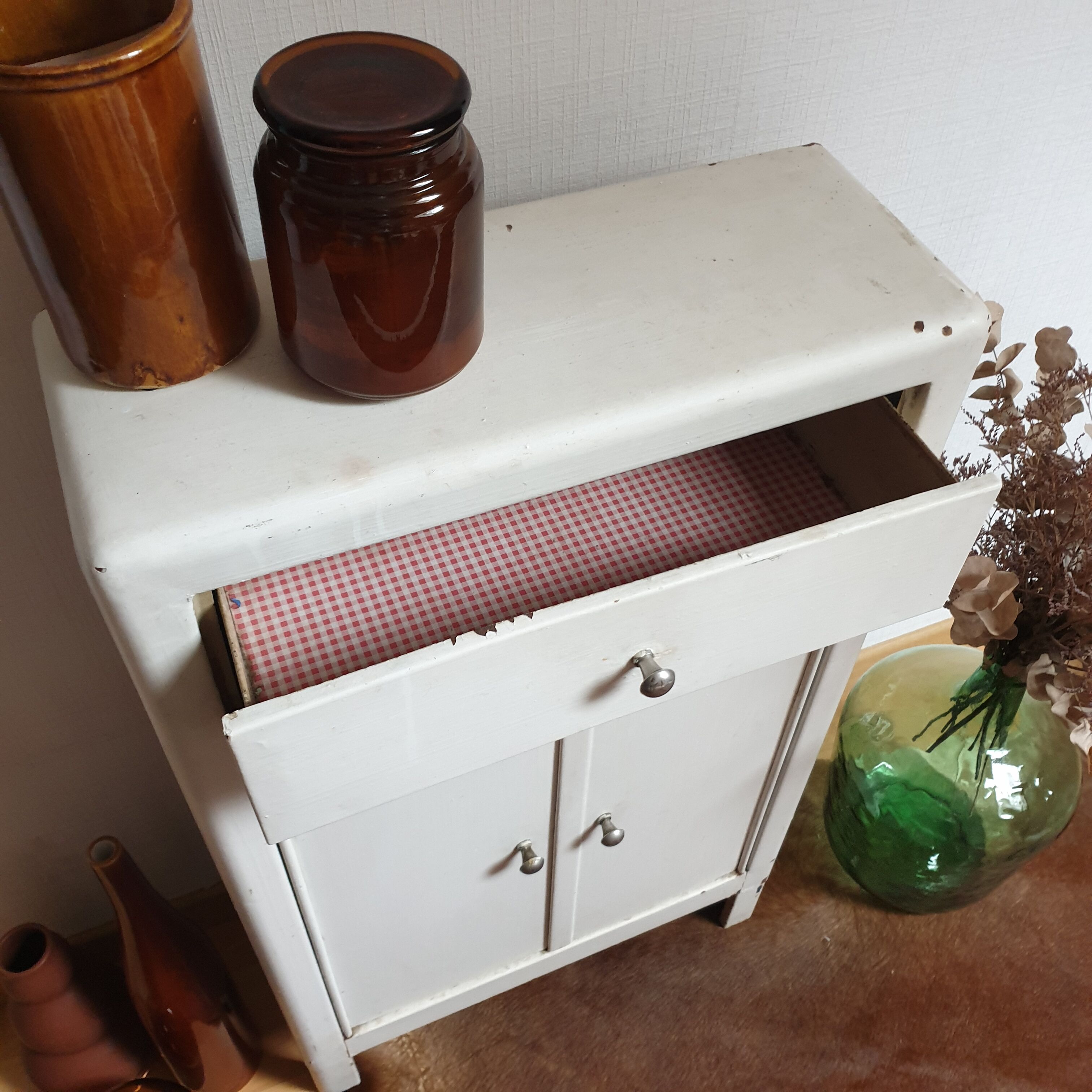 Vintage metal storage cabinet