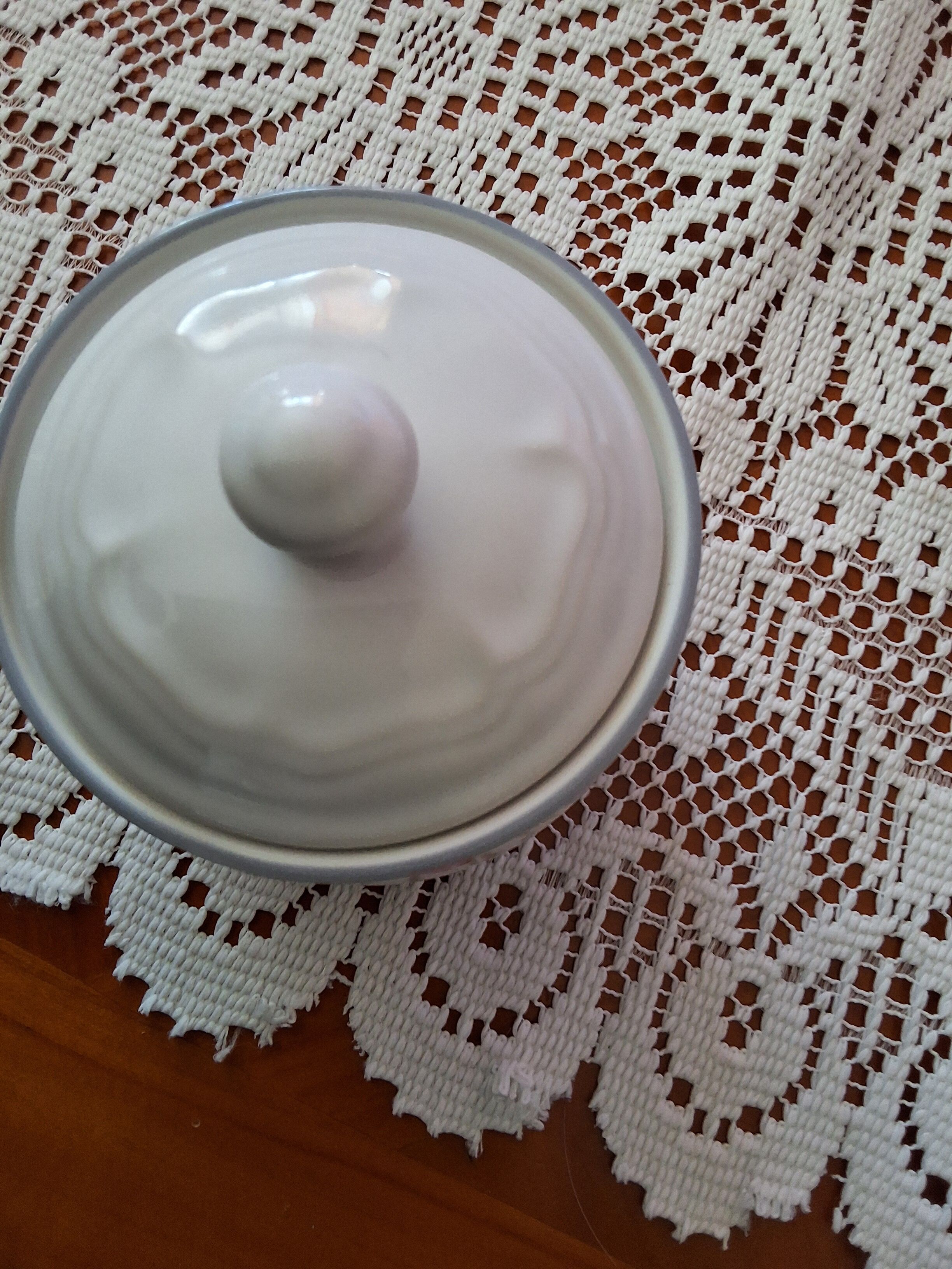 Vintage porcelain sugar bowl English garden