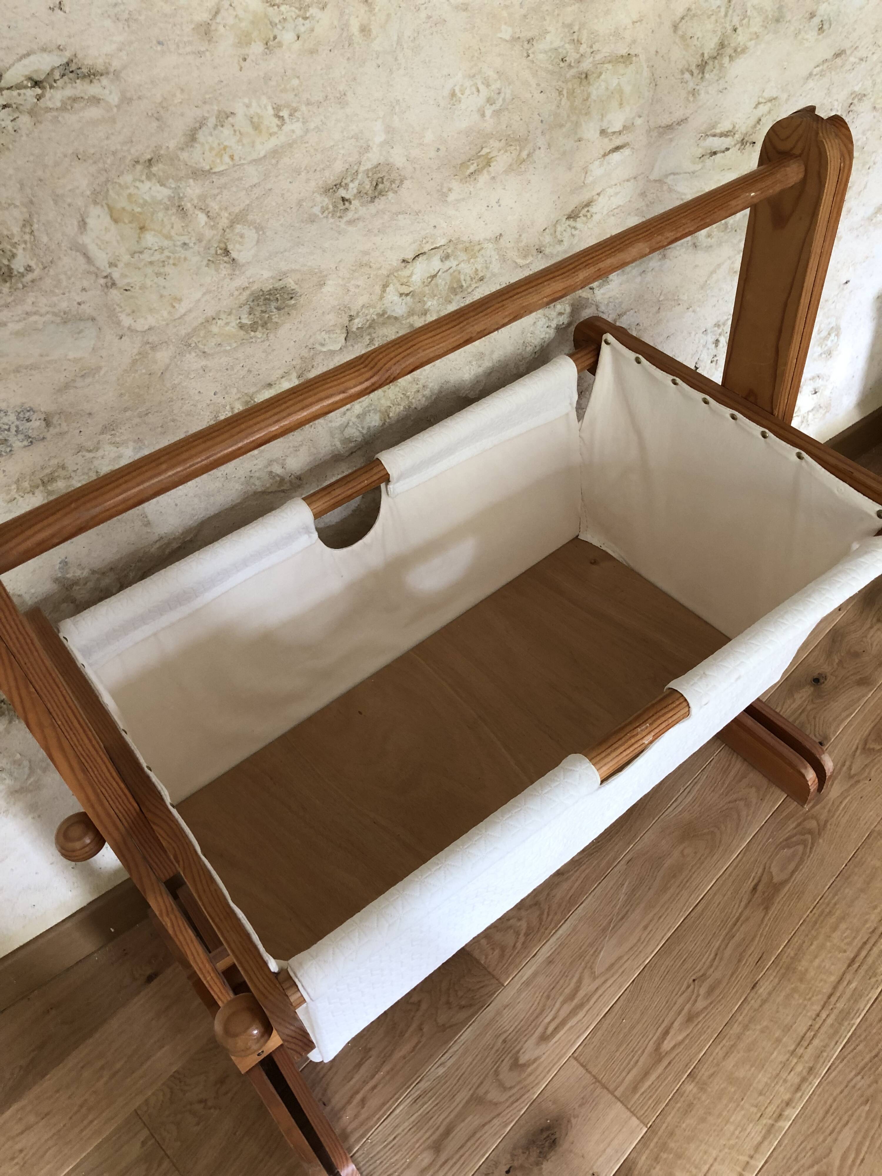 Vintage Scandinavian baby cradle