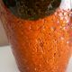 Vase céramique, terre cuite chamottée, émaillée, signature à identifier, vintage