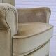 Danish velour armchair, original condition, beech wood, 80s