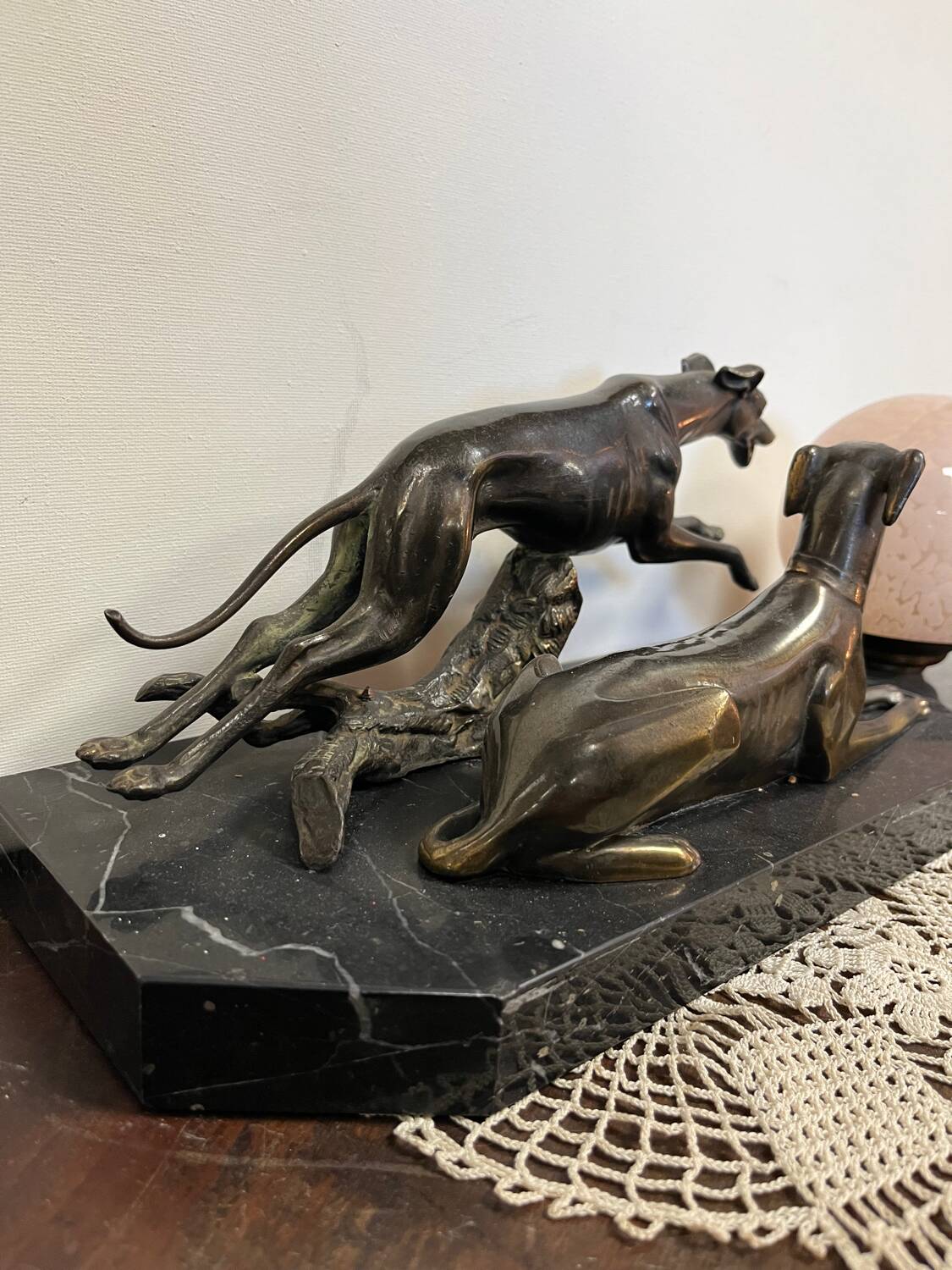 Art Deco Greyhound Lamp