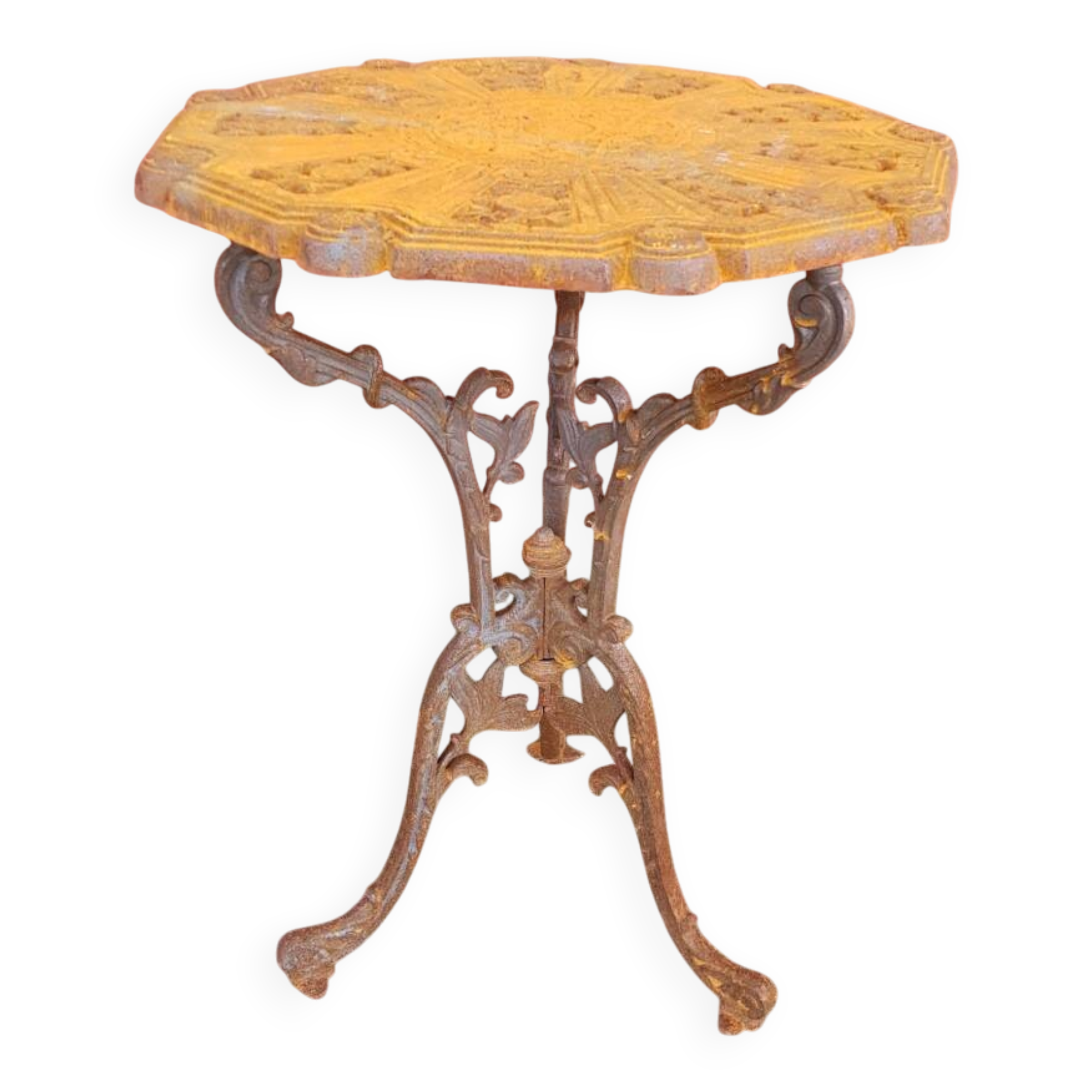 Art Nouveau cast iron garden table bistro table