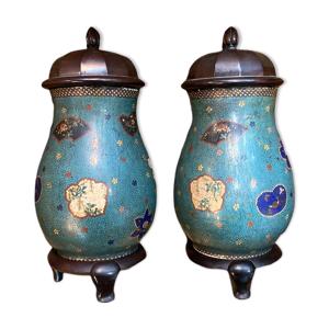 Paire de vases Japonais en céramique