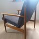 Fauteuil scandinave bleu