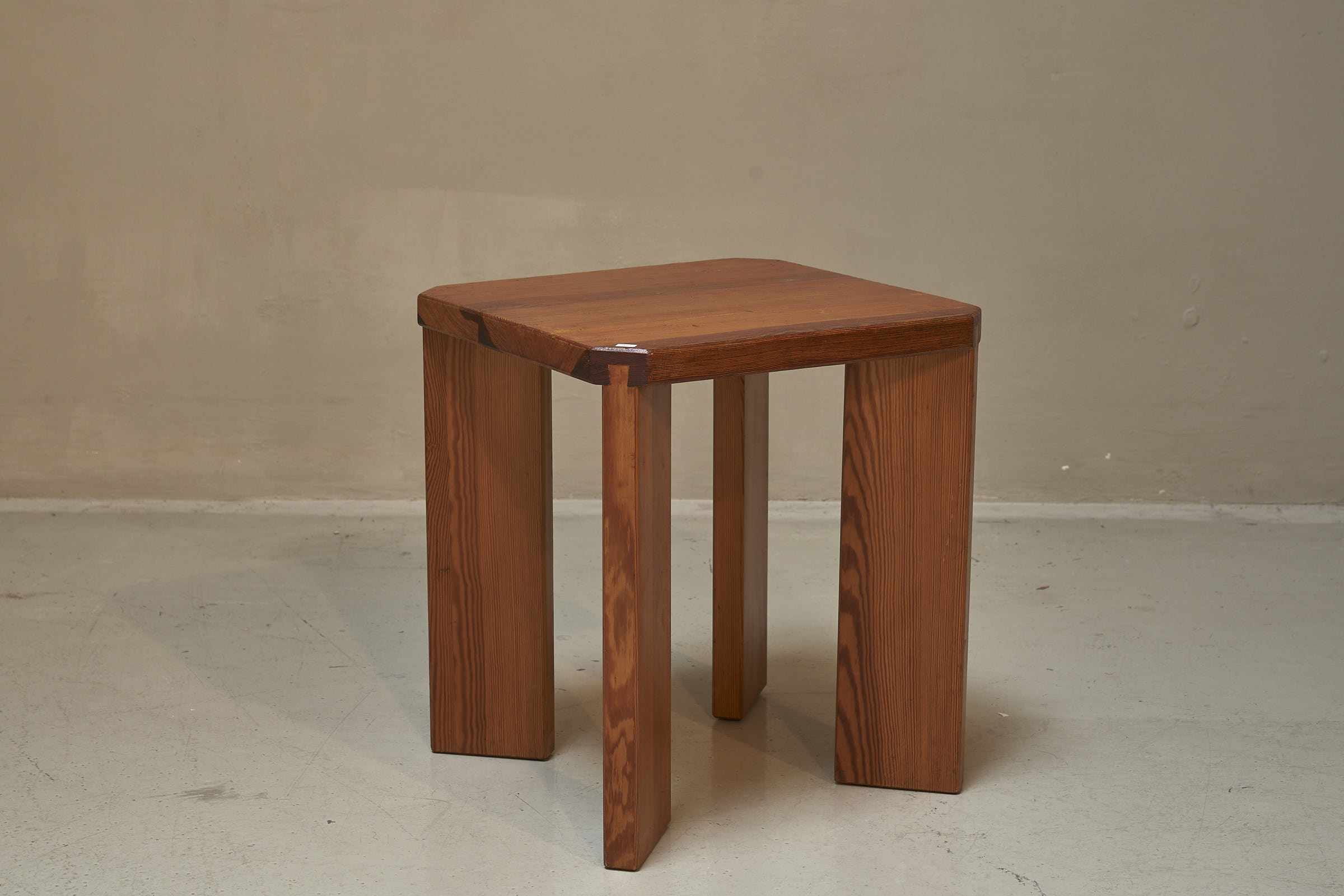 Solid pine stool 1970s