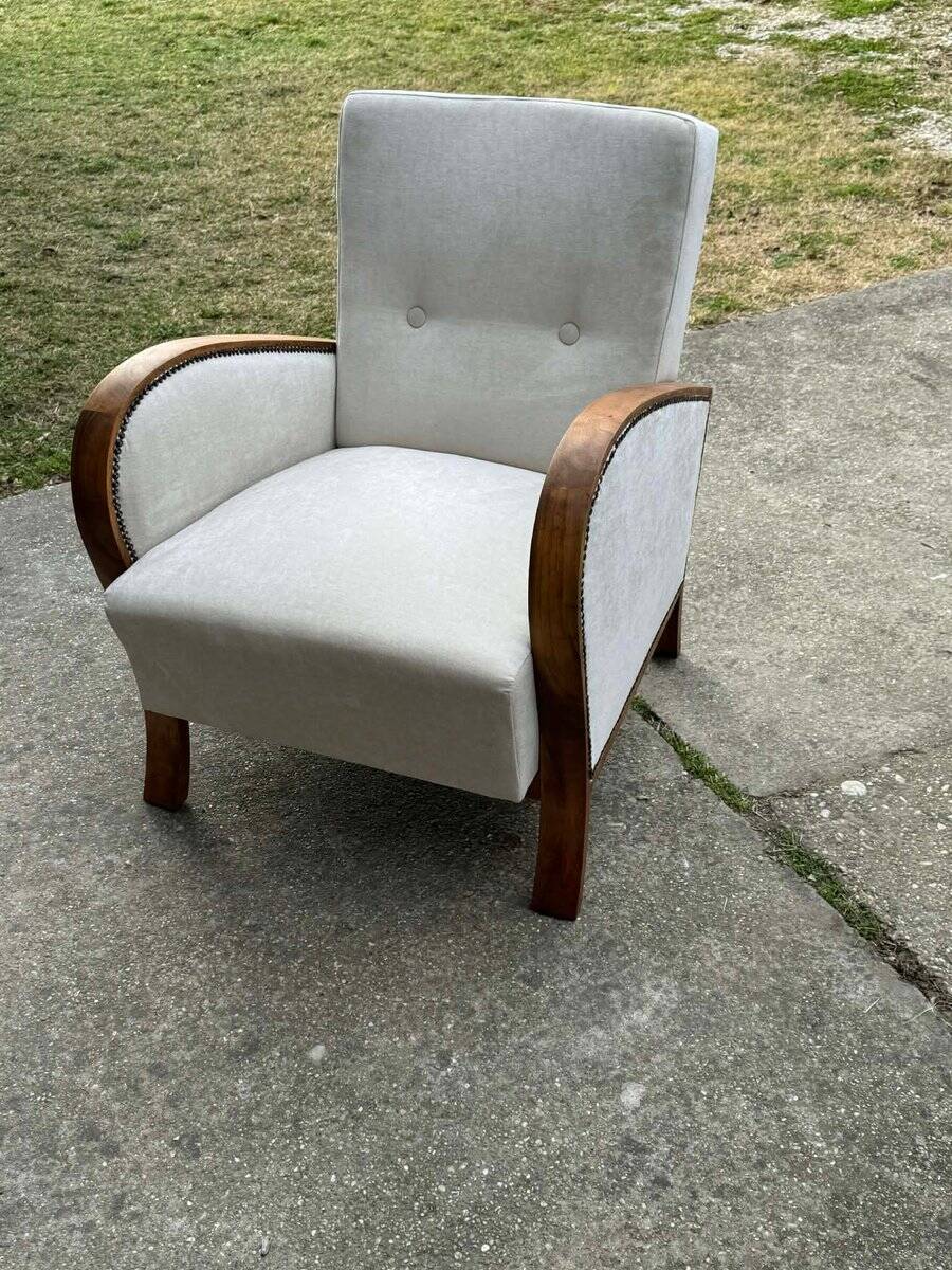 Vintage Art Deco Hungarian Armchair, 1930s