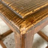 Tabouret vintage de ferme en châtaignier Circa 50