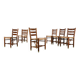 Viggo Hardie-Fischer, ensemble de 6 chaises d'église danoises en chêne pour Sorø Møbelfabrik. Années 1950