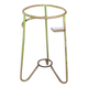 Vintage green circular iron jardinière from Hungary, 1940s, with a tripod base.