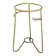 Vintage green circular iron jardinière from Hungary, 1940s, with a tripod base.